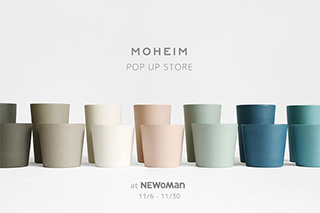 First MOHEIM POPUP STORE in Tokyo at NEWoMan SHINJUKU.