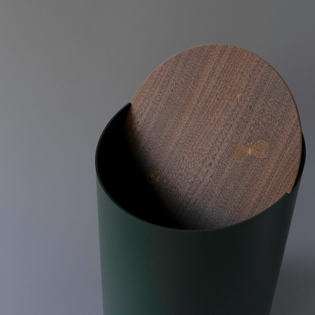 swing bin s green mina perhonen open lid