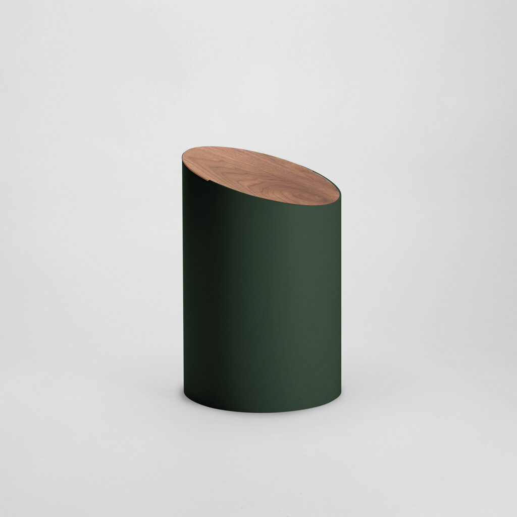 SWING BIN S / green / walnut