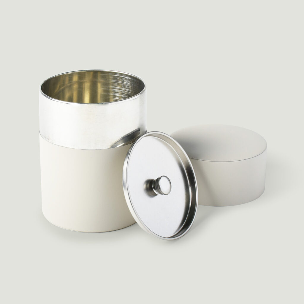 TIN CADDY open the lid