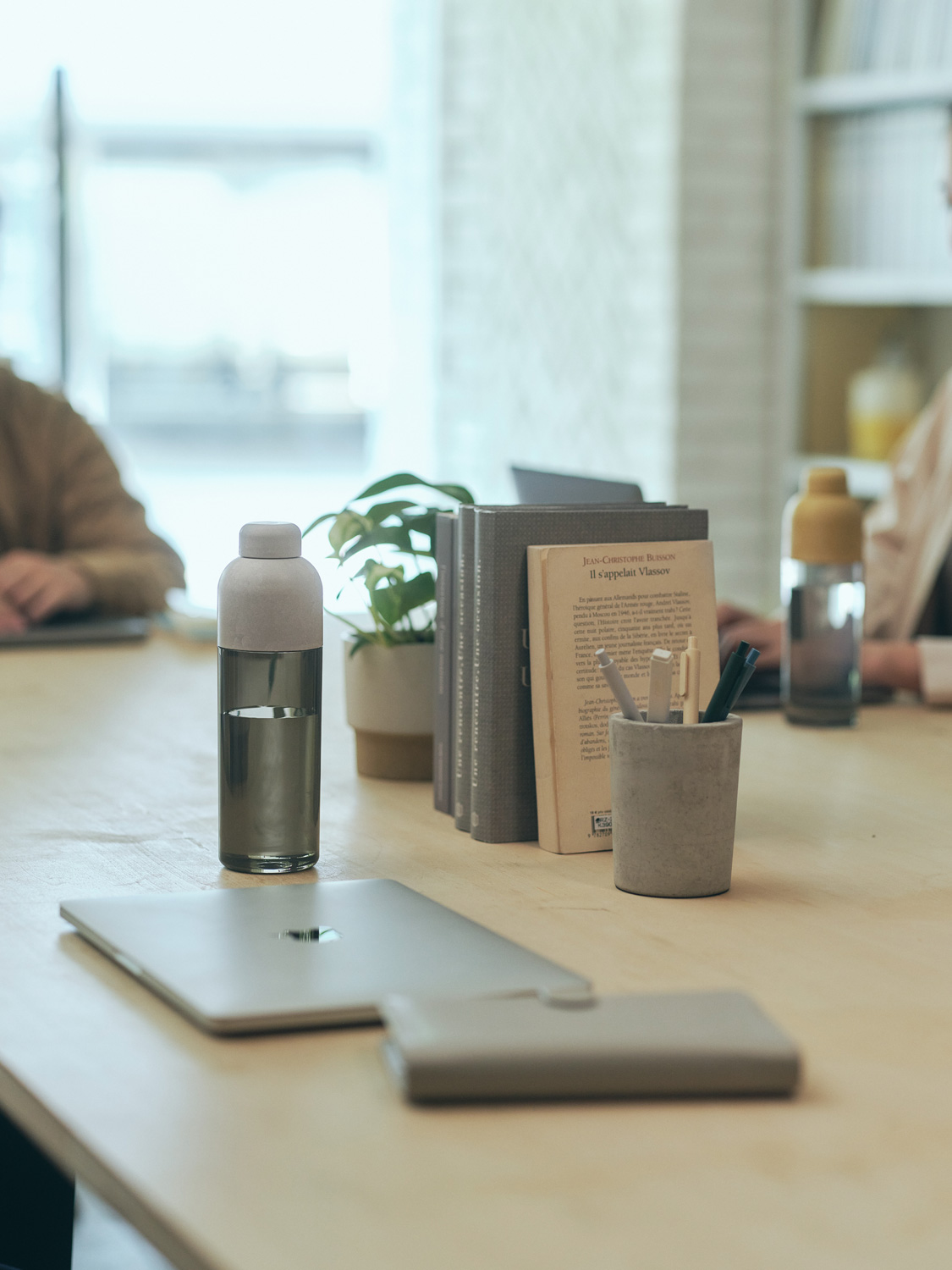 WATER BOTTLE on the desk