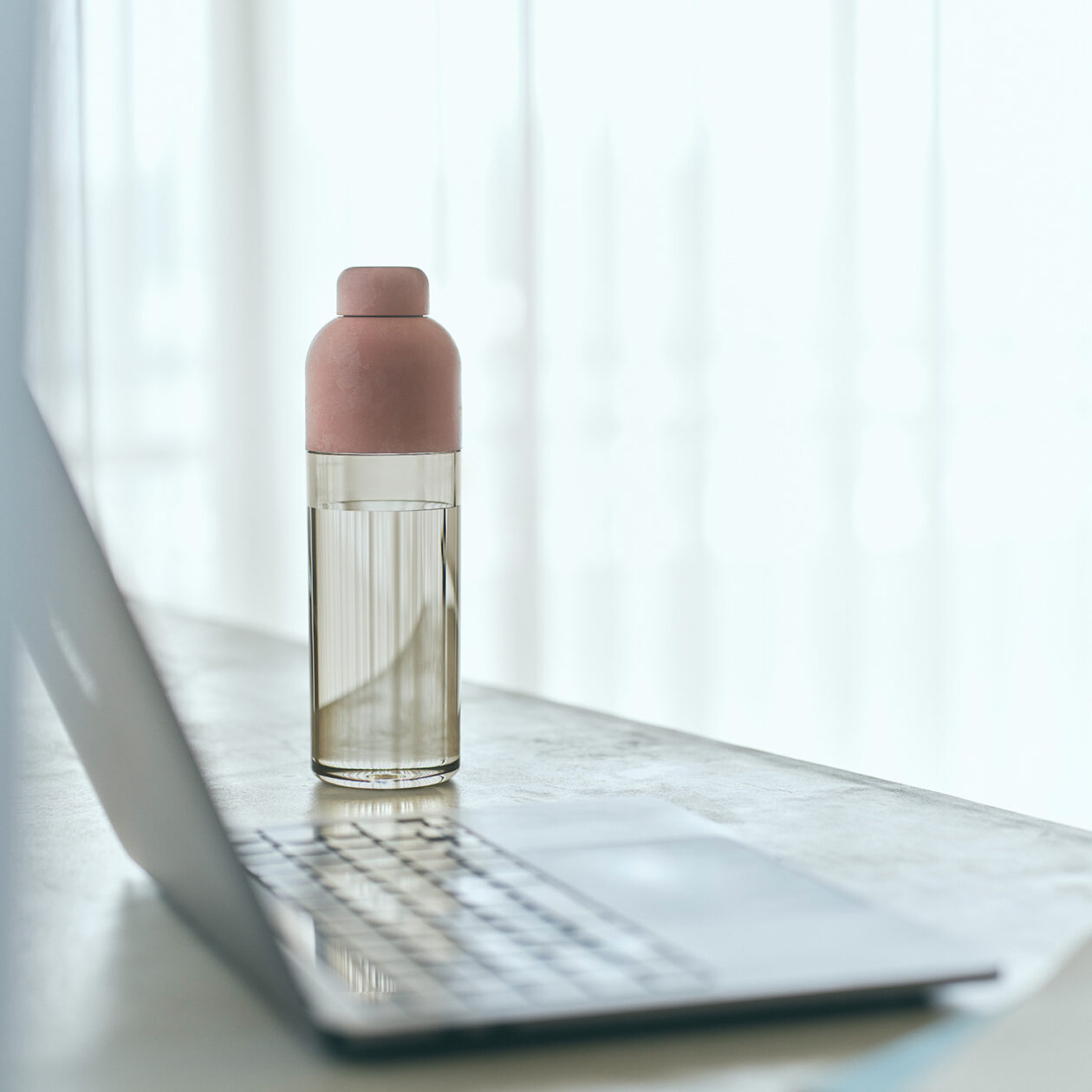 WATER BOTTLE (pink × beige) with PC