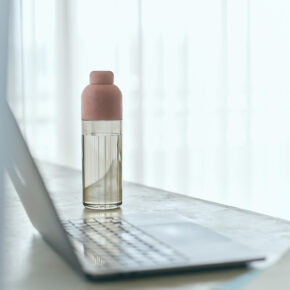 WATER BOTTLE (pink × beige) with PC
